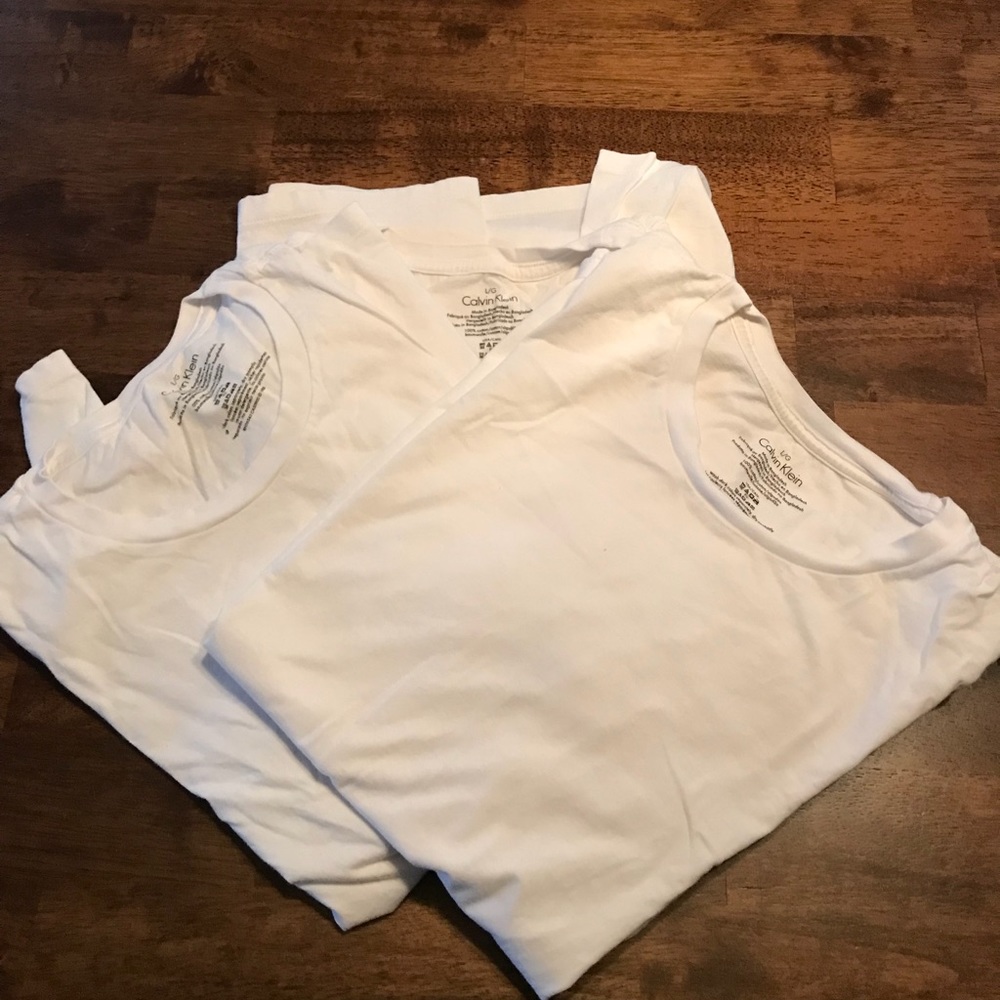3 Large Calvin Klein White Shirt Men